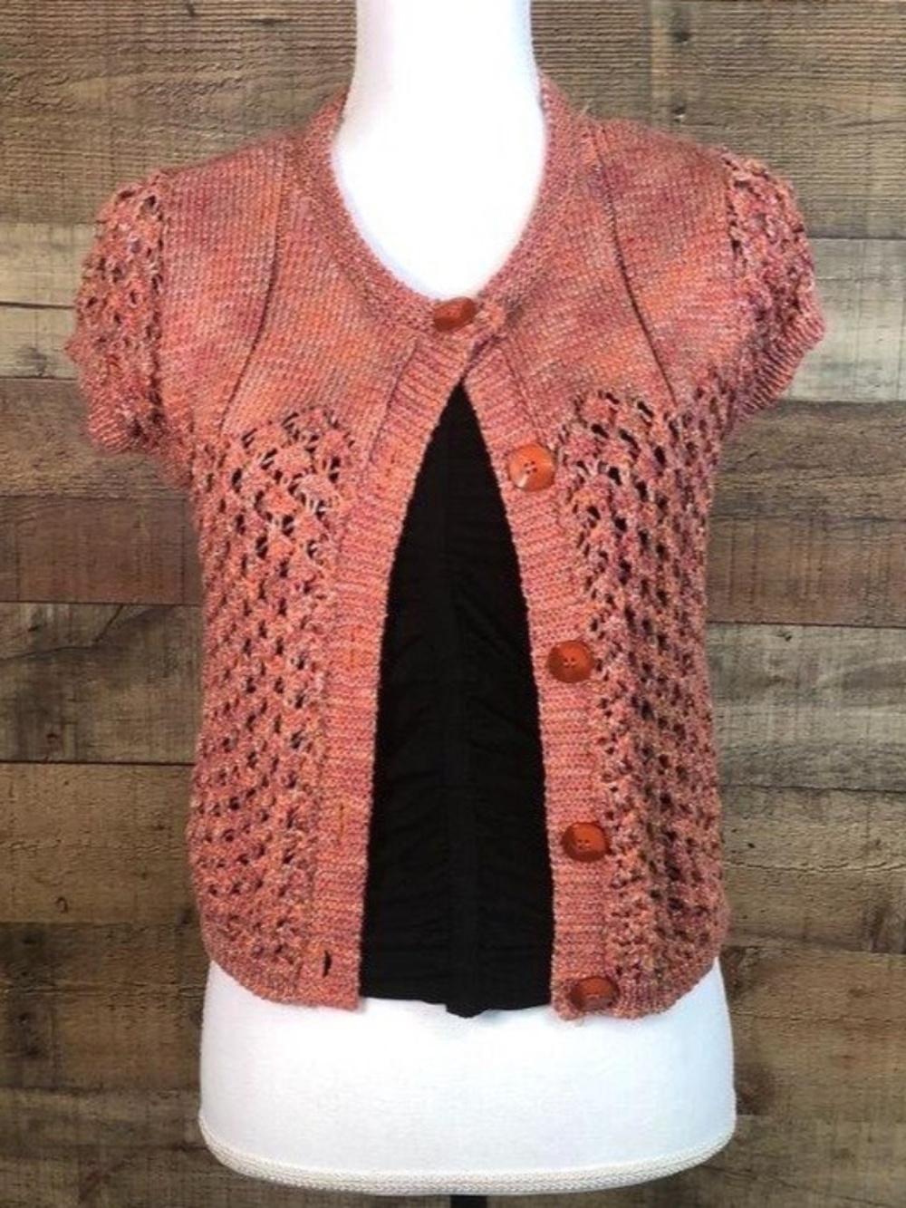 Women's jh Collectibles Size Small Petites Rust Color Cardigan